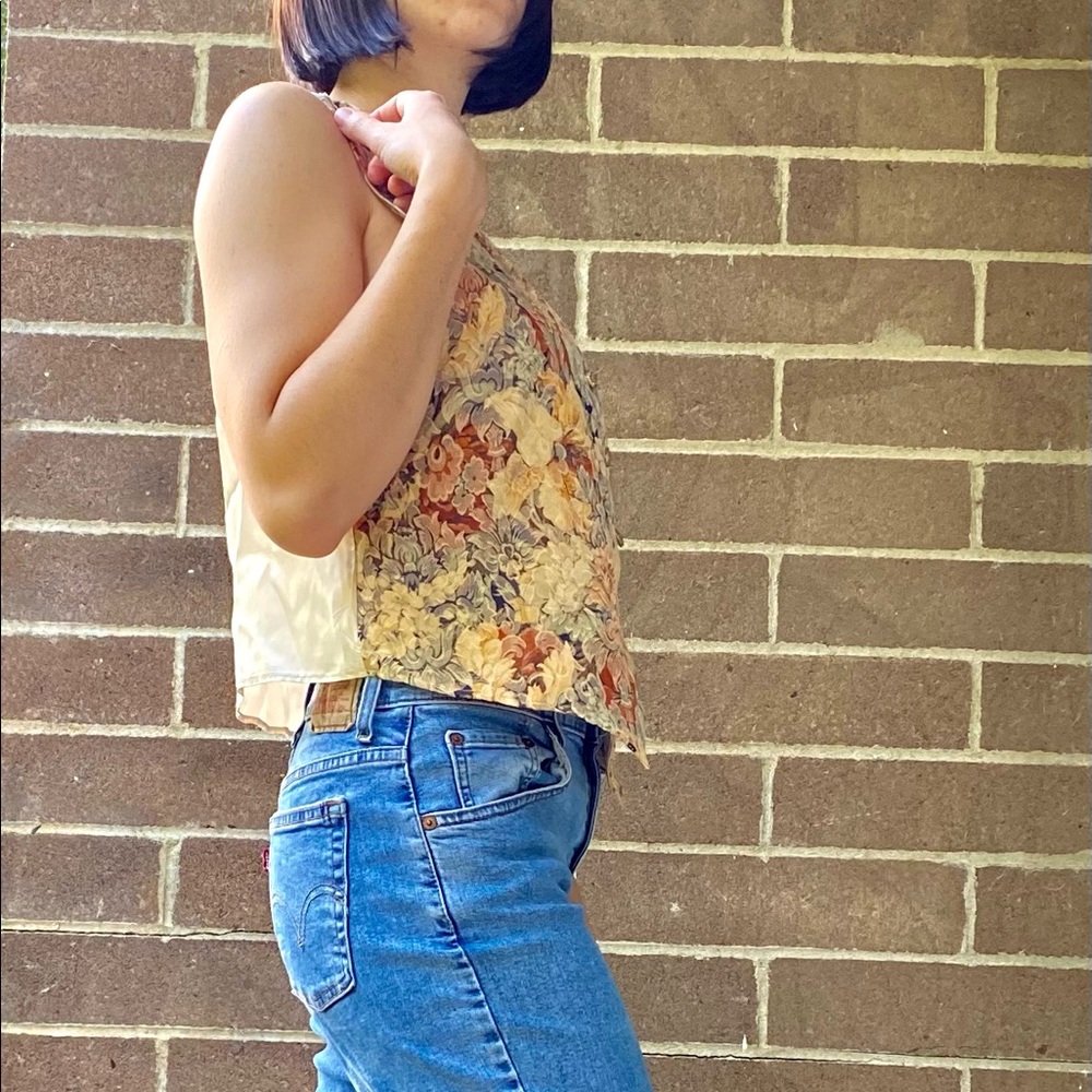 Tan Vintage Style Vest